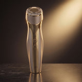 Halo device standing, gold chrome finish