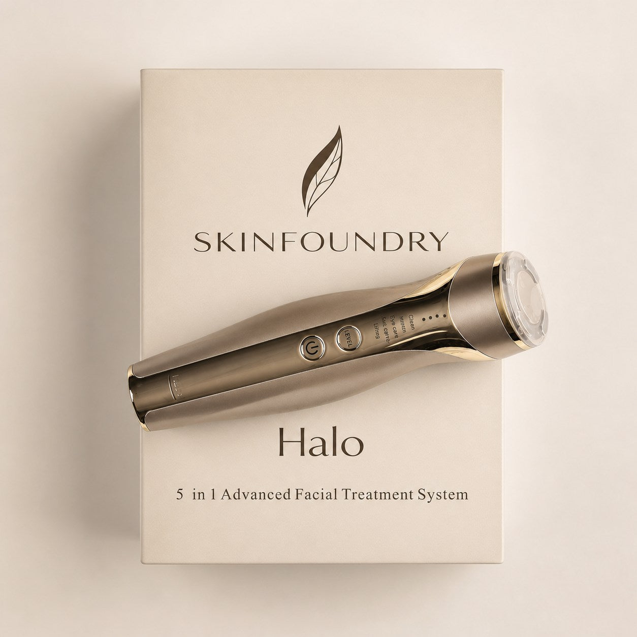 SKINFOUNDRY Halo box exterior with Halo device in front
